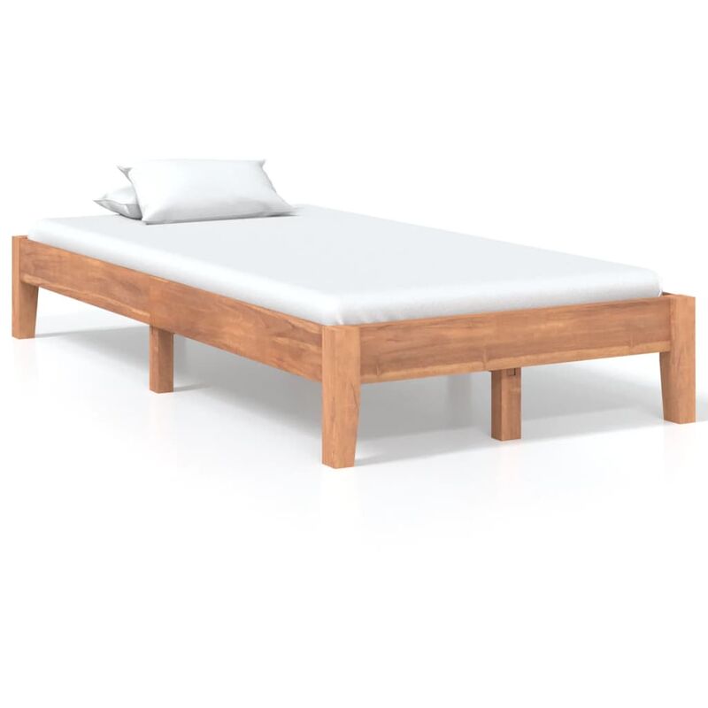 

Estructura de cama de madera de teca maciza 100x200 cm - Marrón - Vidaxl