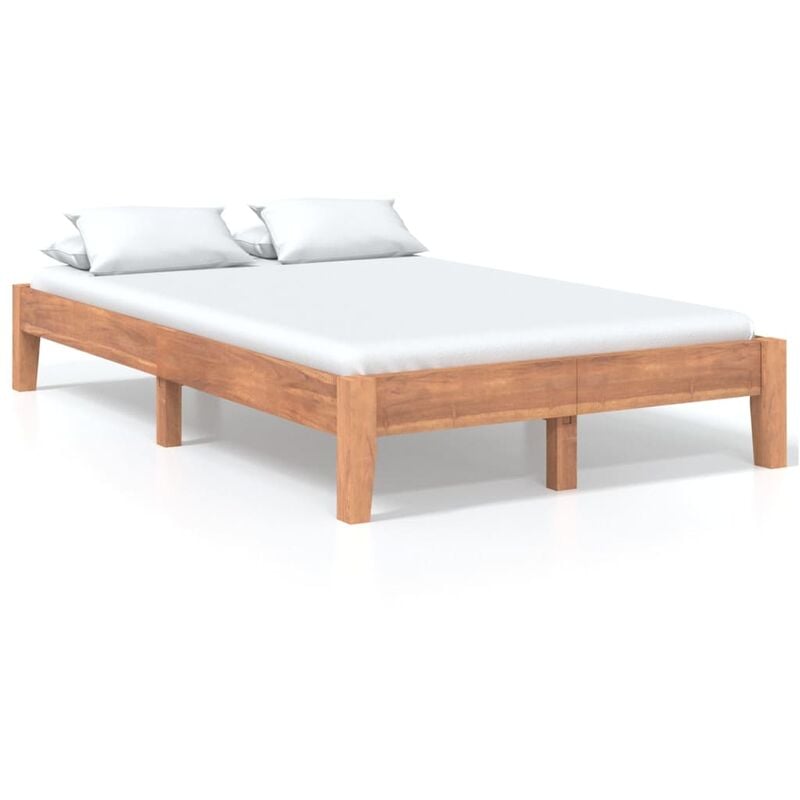 

vidaXL Estructura de cama de madera de teca maciza 120x200 cm - Marrón