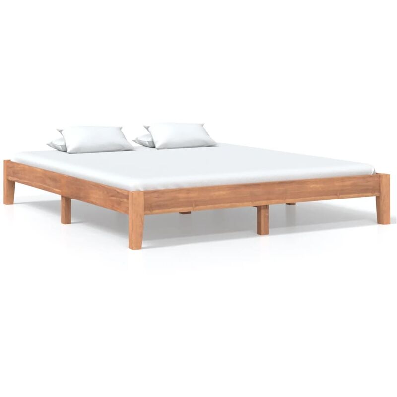 

Estructura de cama de madera de teca maciza 180x200 cm - Marrón - Vidaxl