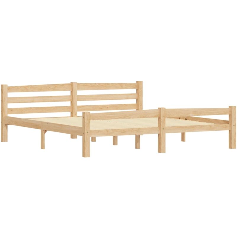 

vidaXL Estructura de cama de madera maciza de pino 180x200 cm - Marrón