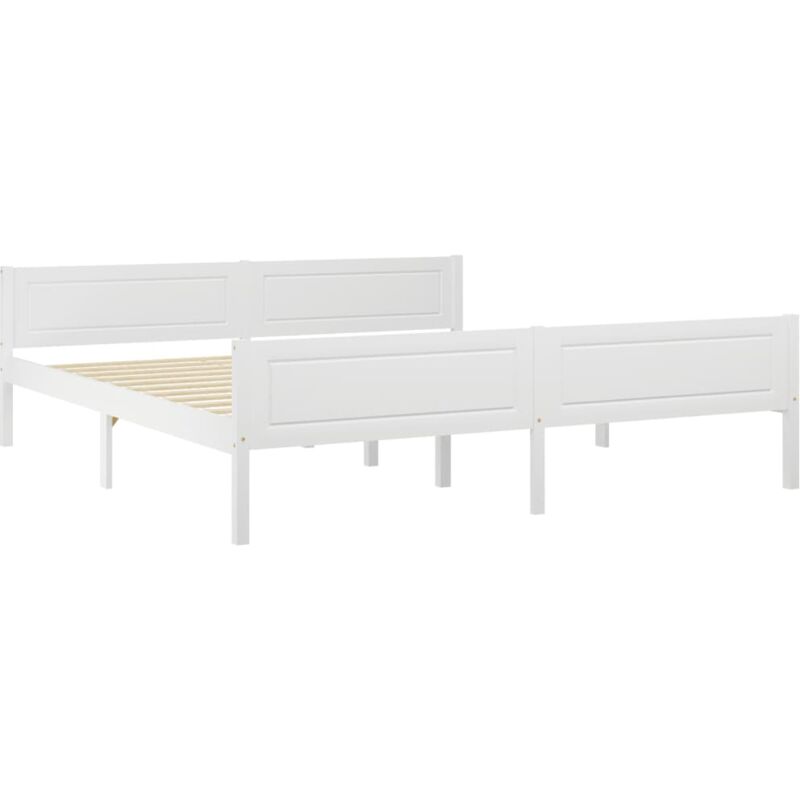 

Estructura de cama de madera maciza de pino blanco 180x200 cm - Blanco - Vidaxl