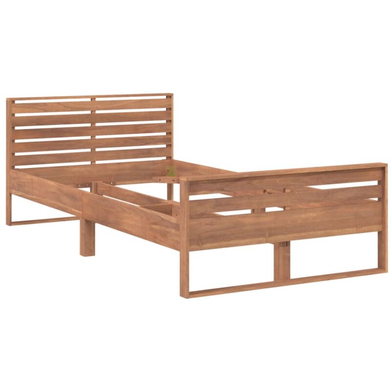 

Estructura de cama de madera maciza de teca 100x200 cm - Marrón - Vidaxl