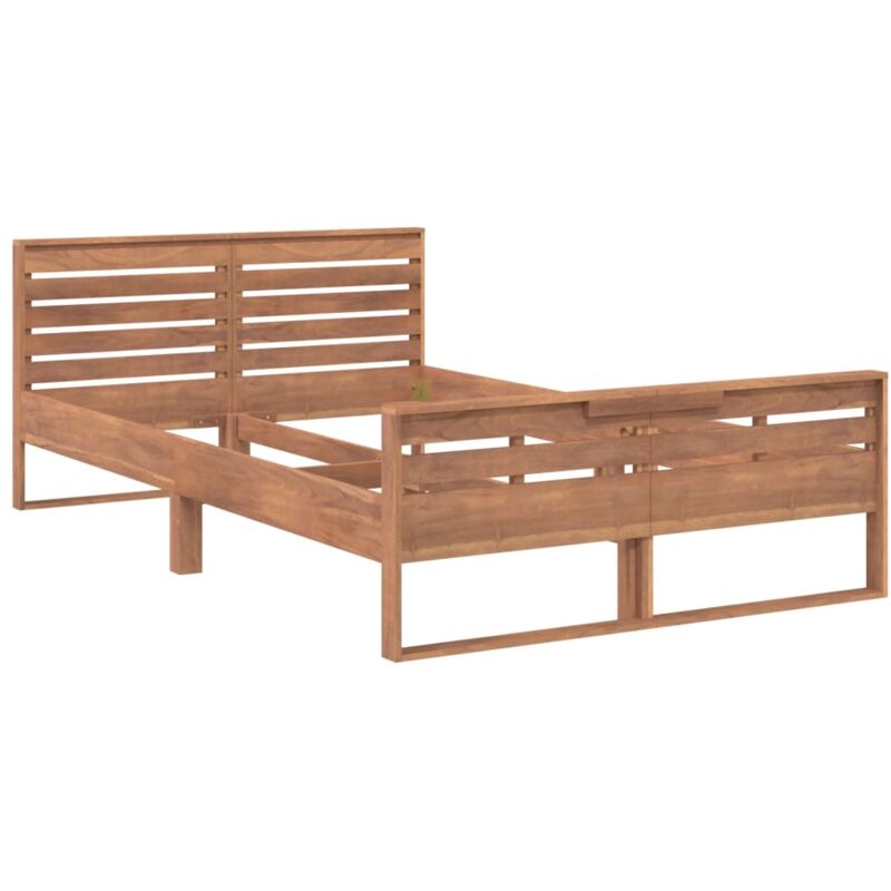 

vidaXL Estructura de cama de madera maciza de teca 120x200 cm - Marrón