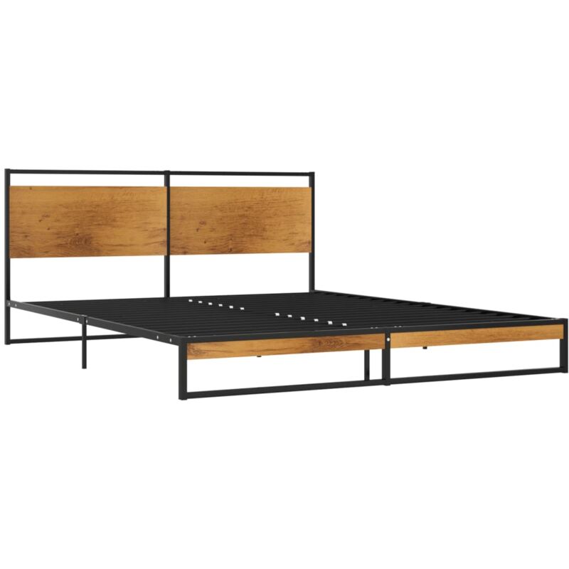 

vidaXL Estructura de cama de metal 160x200 cm - Negro