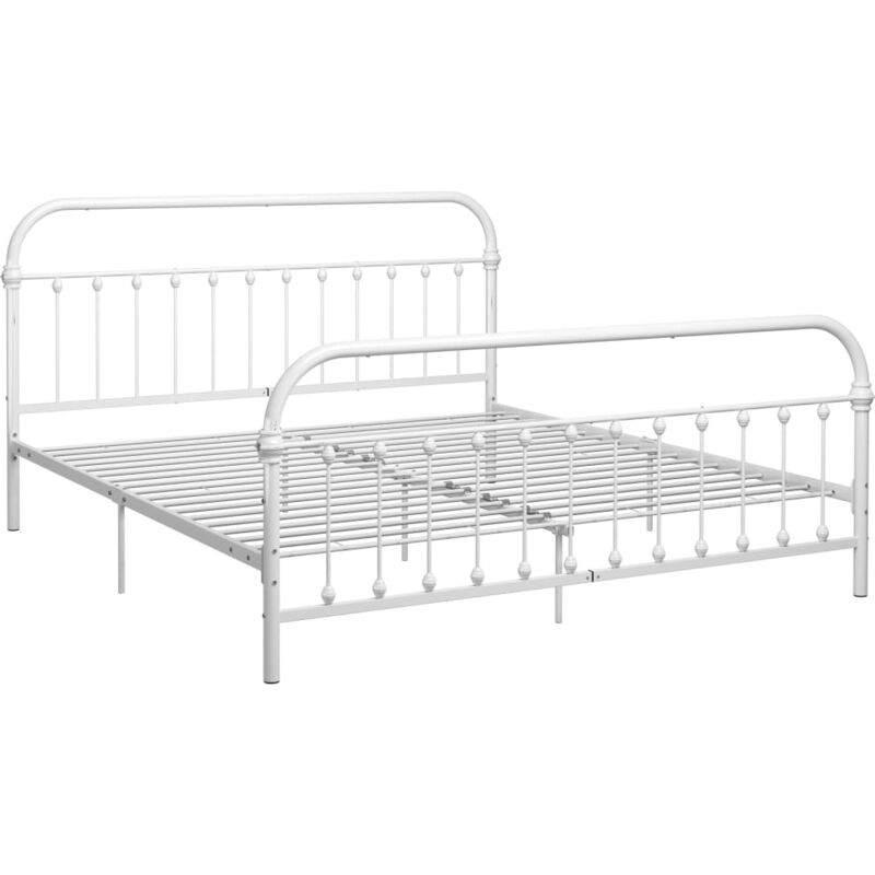 

Estructura de Cama de Metal Blanco 180x200 cm - Blanco - Vidaxl