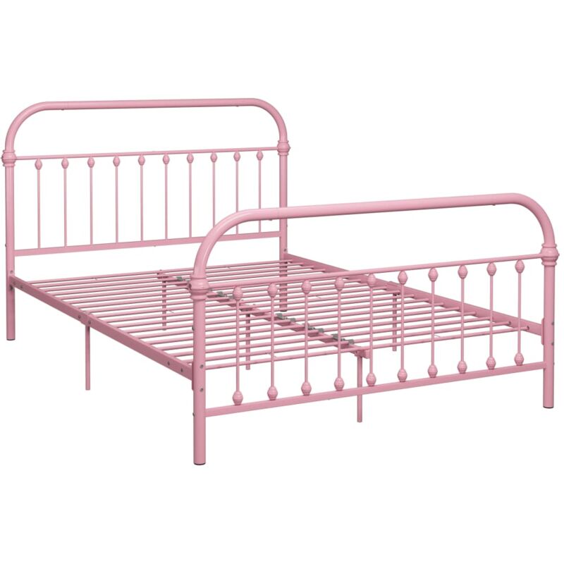 

Estructura de Cama de Metal Rosa 160x200 cm - Rosa - Vidaxl