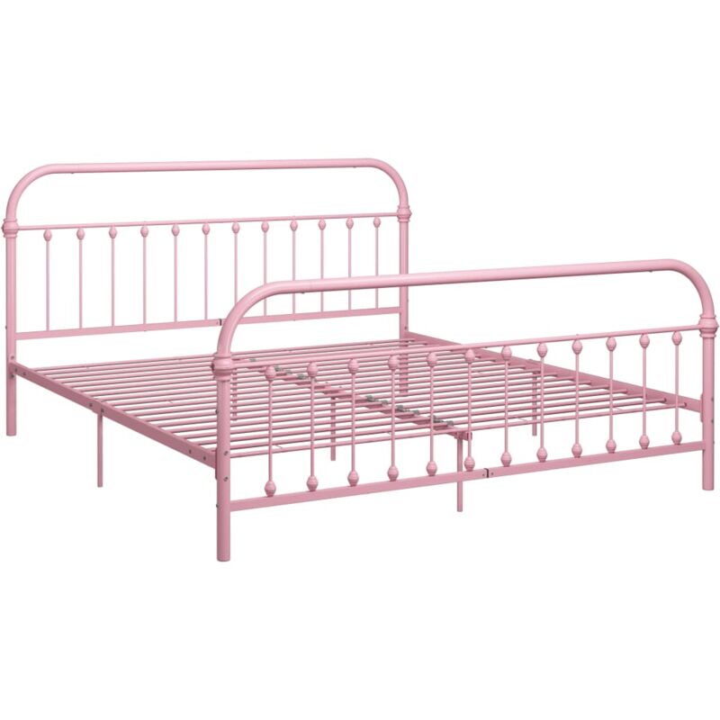 

Estructura de Cama de Metal Rosa 180x200 cm - Rosa - Vidaxl