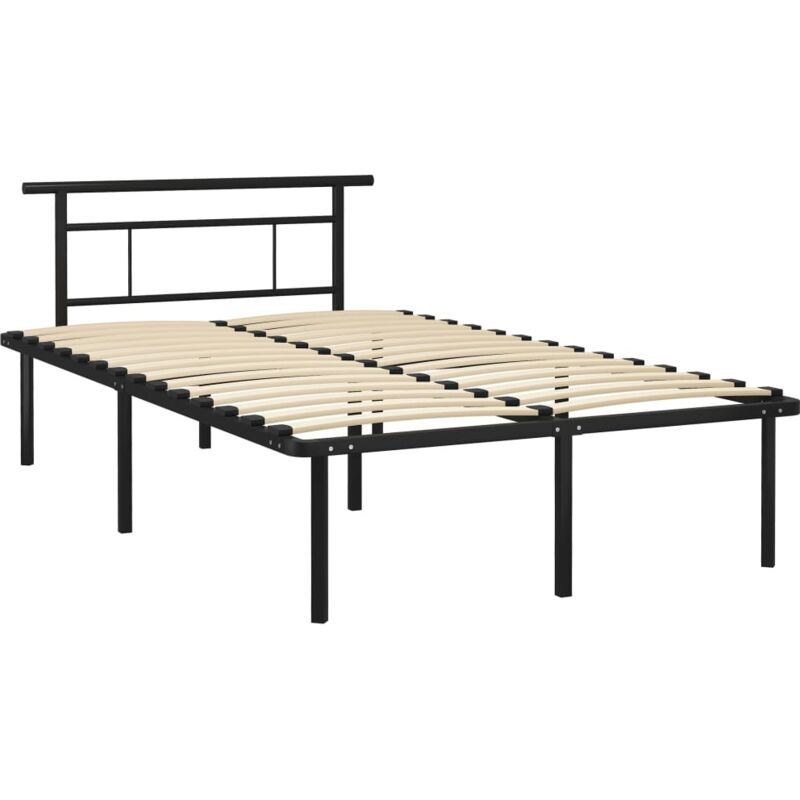 

vidaXL Estructura de cama de metal negro 120x200 cm - Negro