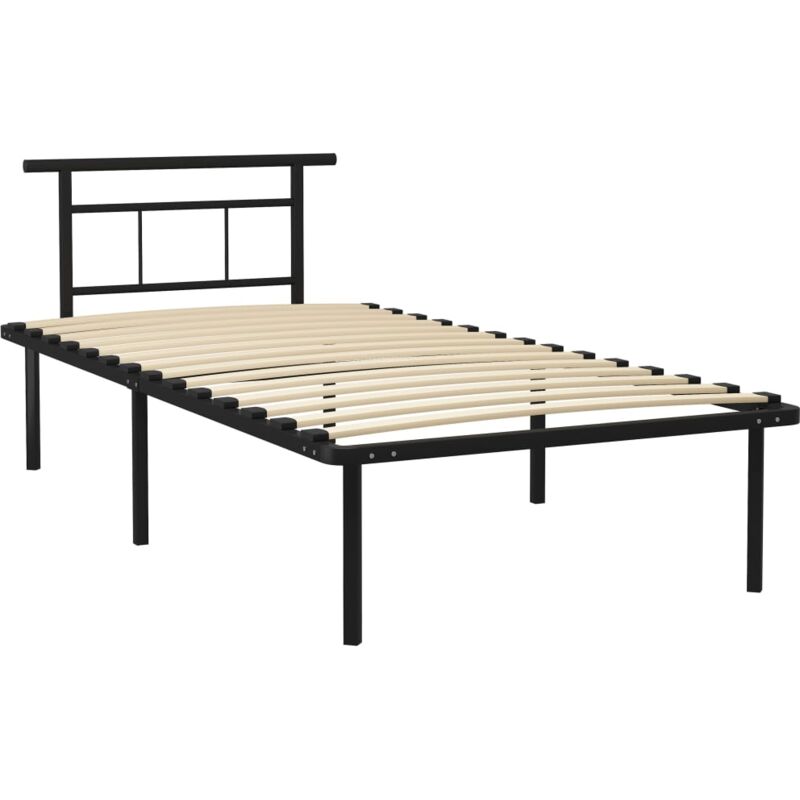 

Estructura de cama de metal negro 100x200 cm - Negro - Vidaxl
