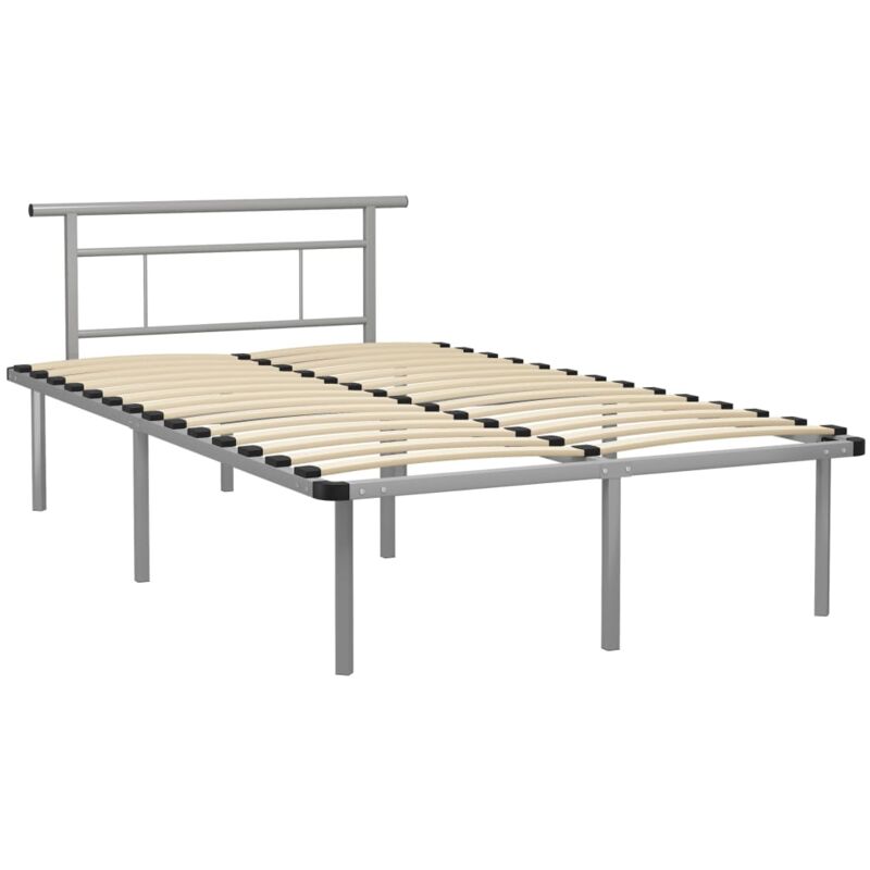 

vidaXL Estructura de cama de metal gris 120x200 cm - Gris