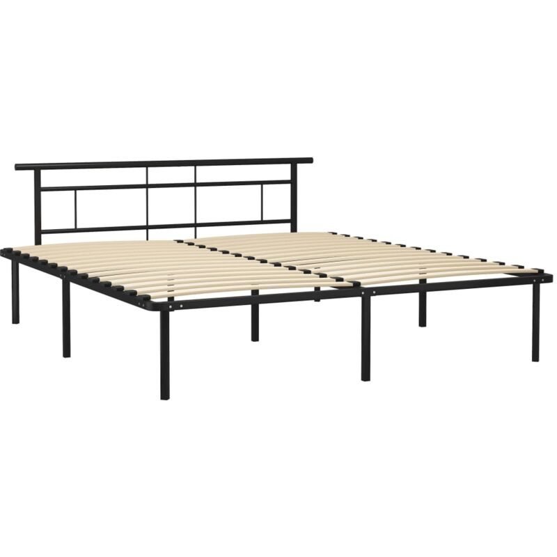 

Estructura de cama de metal negro 200x200 cm - Negro - Vidaxl