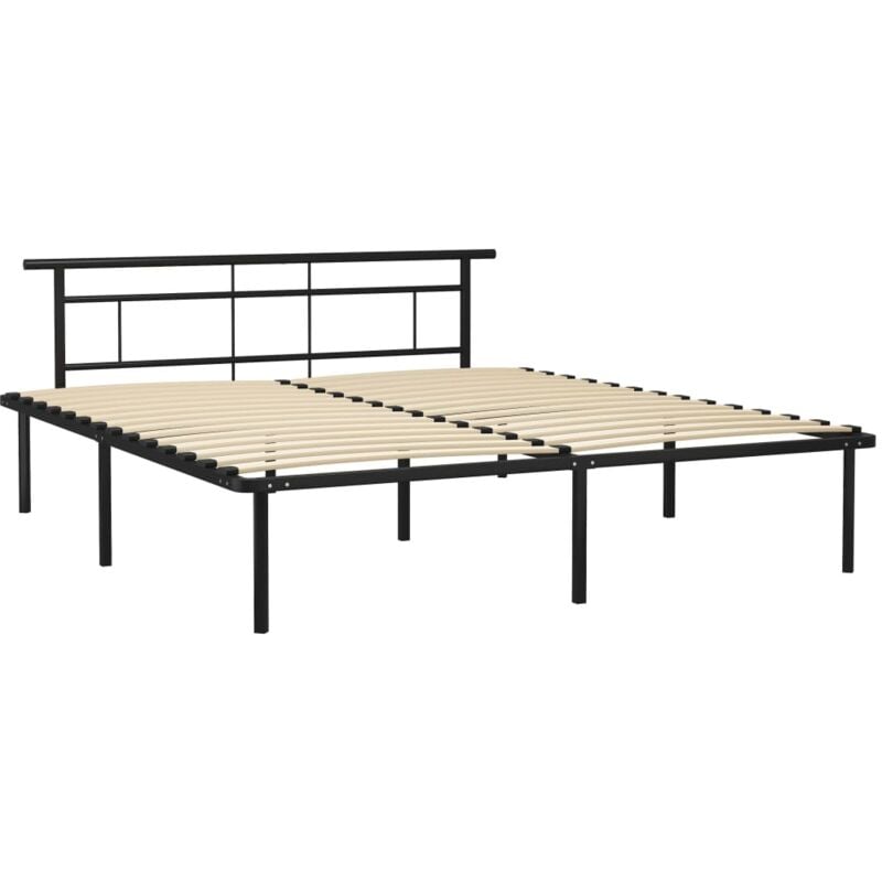 

Estructura de cama de metal negro 180x200 cm - Negro - Vidaxl