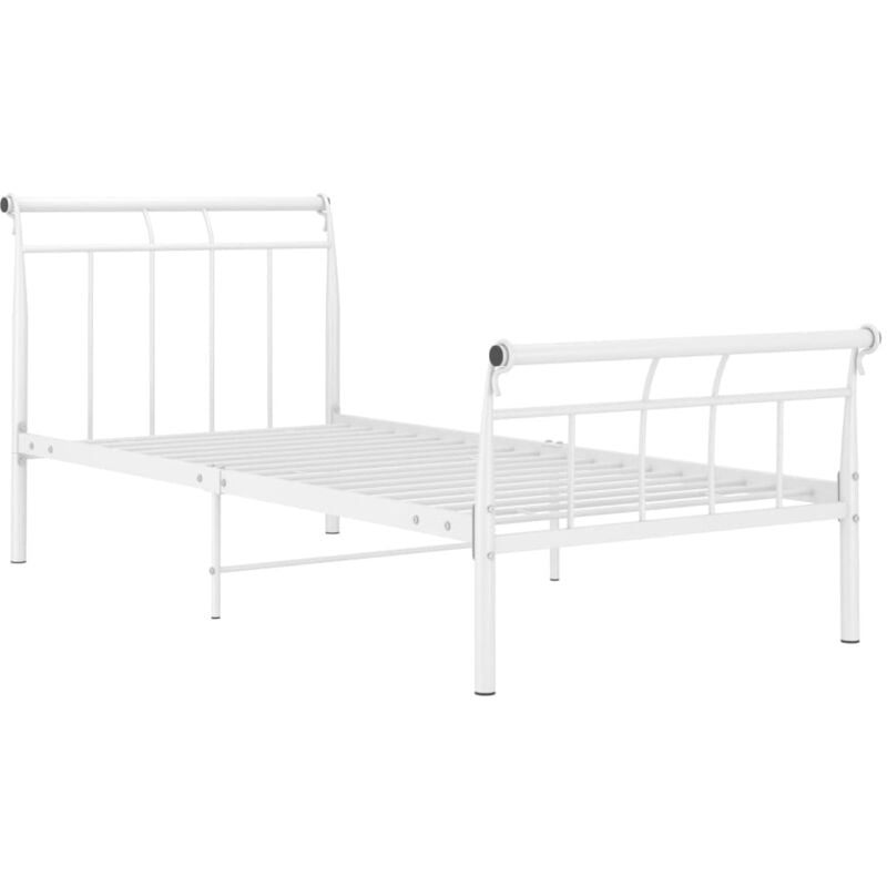 

vidaXL Estructura de cama de metal blanco 90x200 cm - Blanco