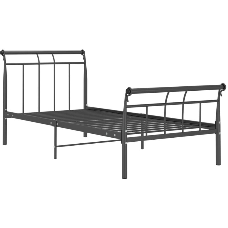 

vidaXL Estructura de cama de metal negro 100x200 cm - Negro