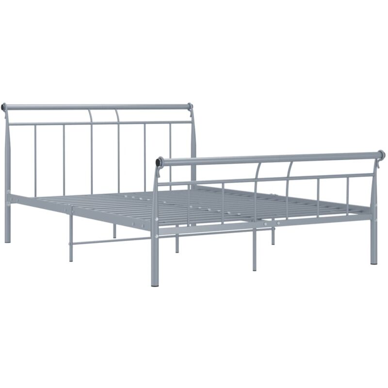 

Estructura de cama de metal gris 140x200 cm - Gris - Vidaxl