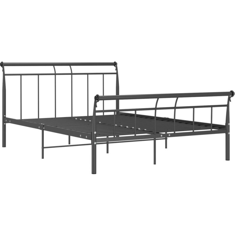 

Estructura de cama de metal negro 140x200 cm - Negro - Vidaxl
