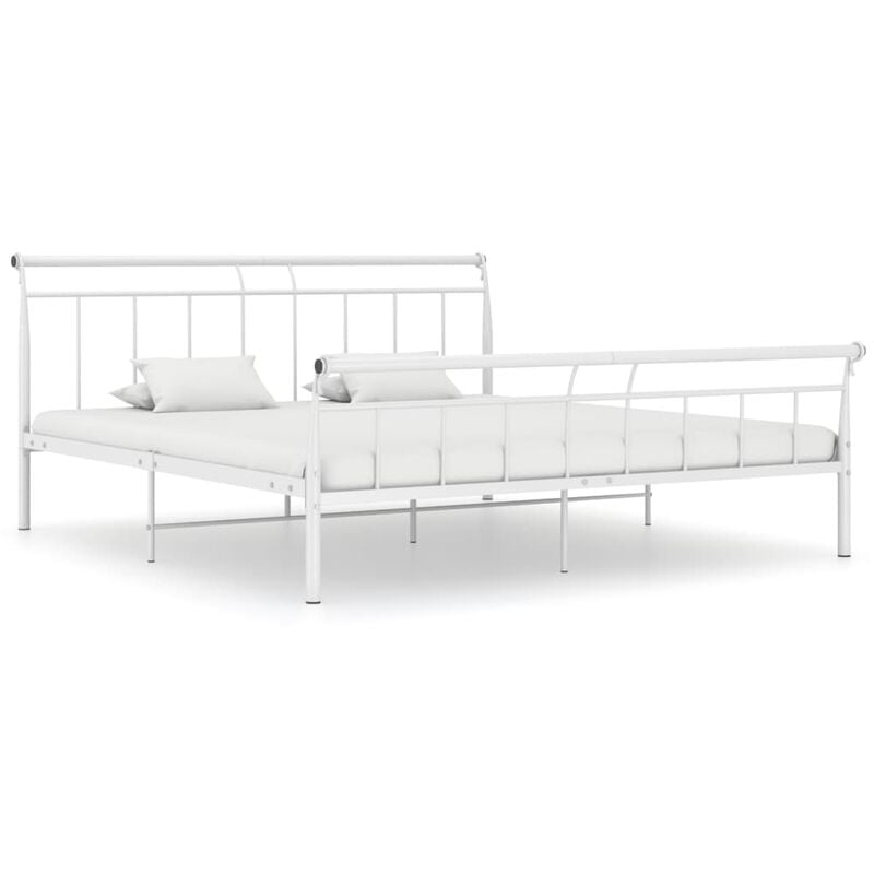 

Estructura de cama de metal blanca 160x200 cm - Blanco - Vidaxl