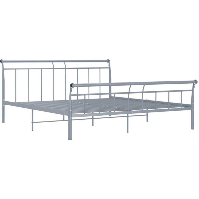 

Estructura de cama de metal gris 180x200 cm - Gris - Vidaxl