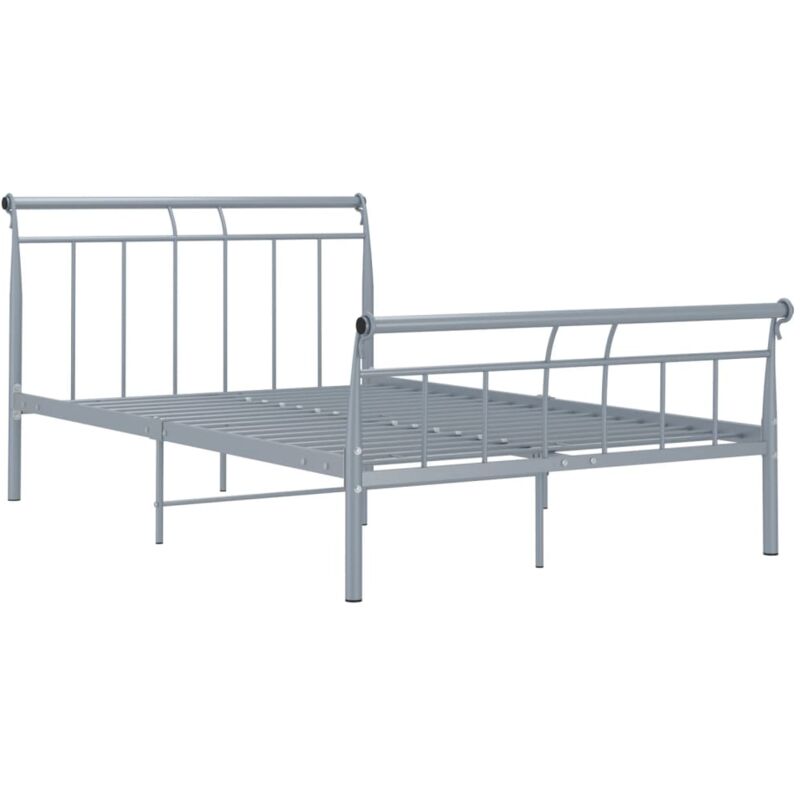 

Estructura de cama de metal gris 120x200 cm - Gris - Vidaxl