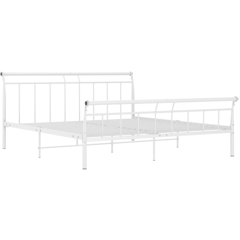 

Estructura de cama de metal blanco 200x200 cm - Blanco - Vidaxl
