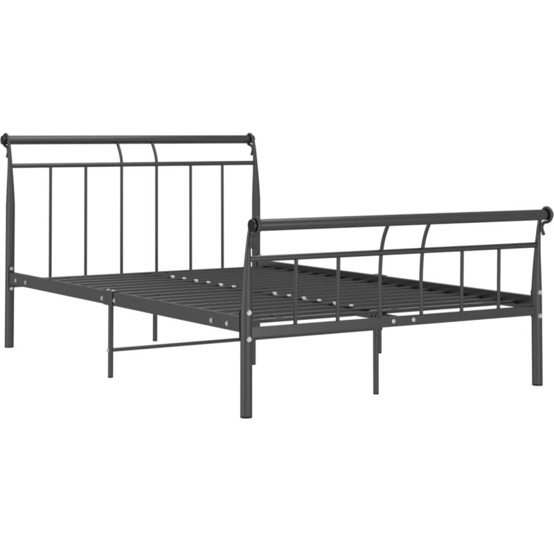 

Estructura de cama de metal negro 120x200 cm - Negro - Vidaxl