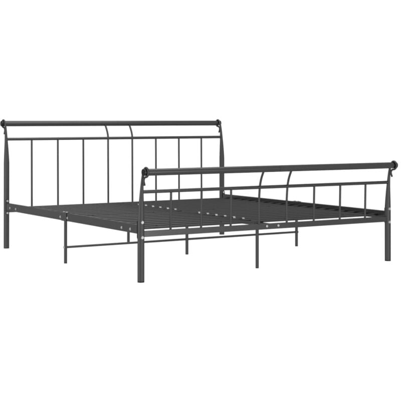 

vidaXL Estructura de cama de metal negro 200x200 cm - Negro
