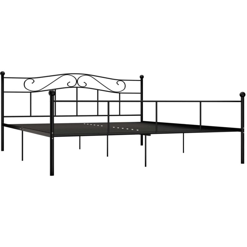 

Estructura de Cama de Metal Negro 180x200 cm - Negro - Vidaxl