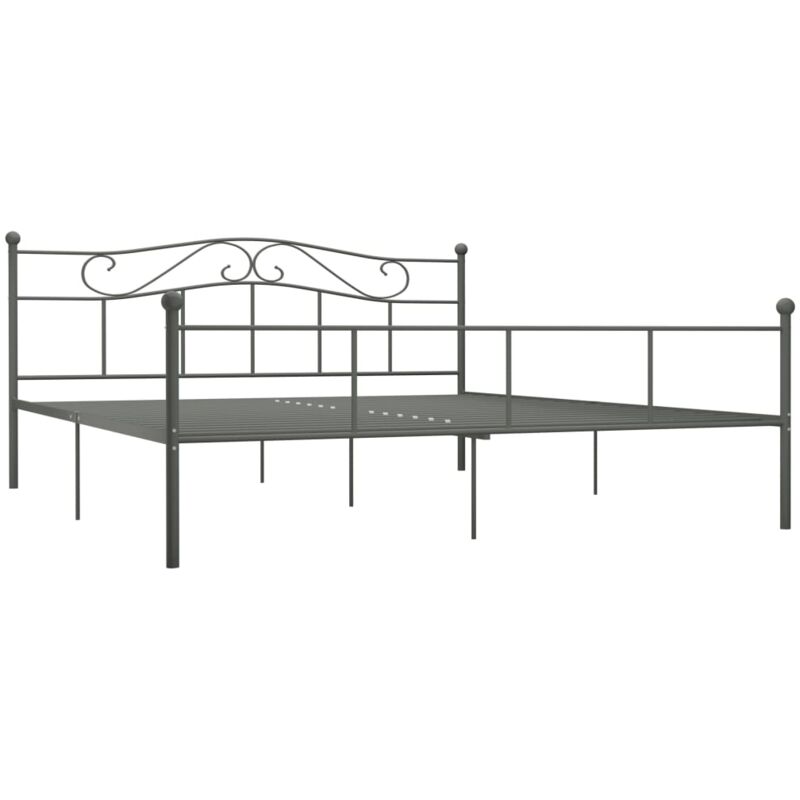 

vidaXL Estructura de Cama de Metal Gris 180x200 cm - Gris