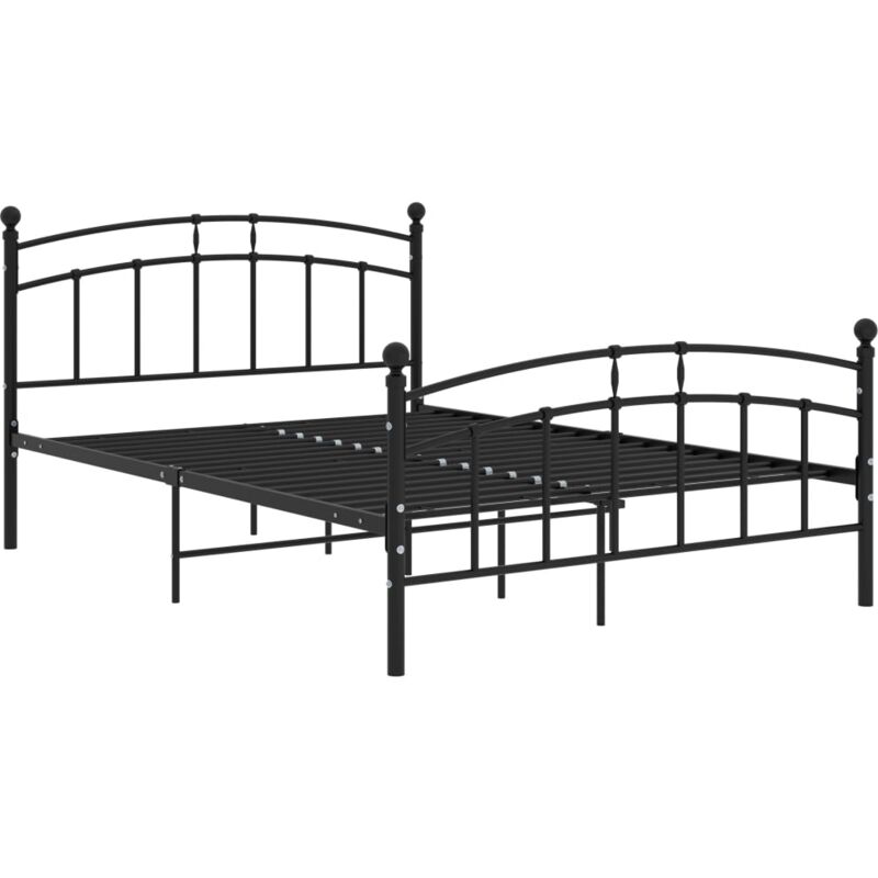 

Estructura de cama de metal negro 200x200 cm - Negro - Vidaxl