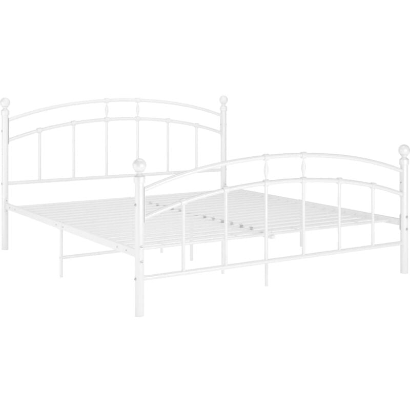 

Estructura de cama de metal blanco 180x200 cm - Blanco - Vidaxl