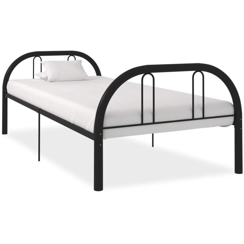 

Estructura de Cama de Metal 90x200 cm Negro - Negro - Vidaxl