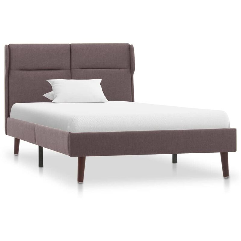 

vidaXL Estructura de Cama de Tela Gris Taupe 90x200 cm - Marrón