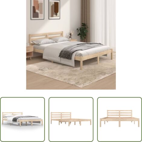 vidaXL Estructura de cama doble sin colchón 135x190 cm