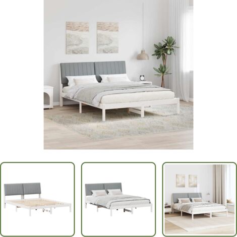 vidaXL Estructura de cama -  Estructura de cama 150 x 200 cm Madera de pino macizo