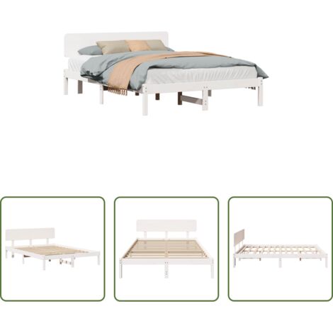 vidaXL Estructura de cama -  Estructura de cama 150 x 200 cm Madera de pino macizo