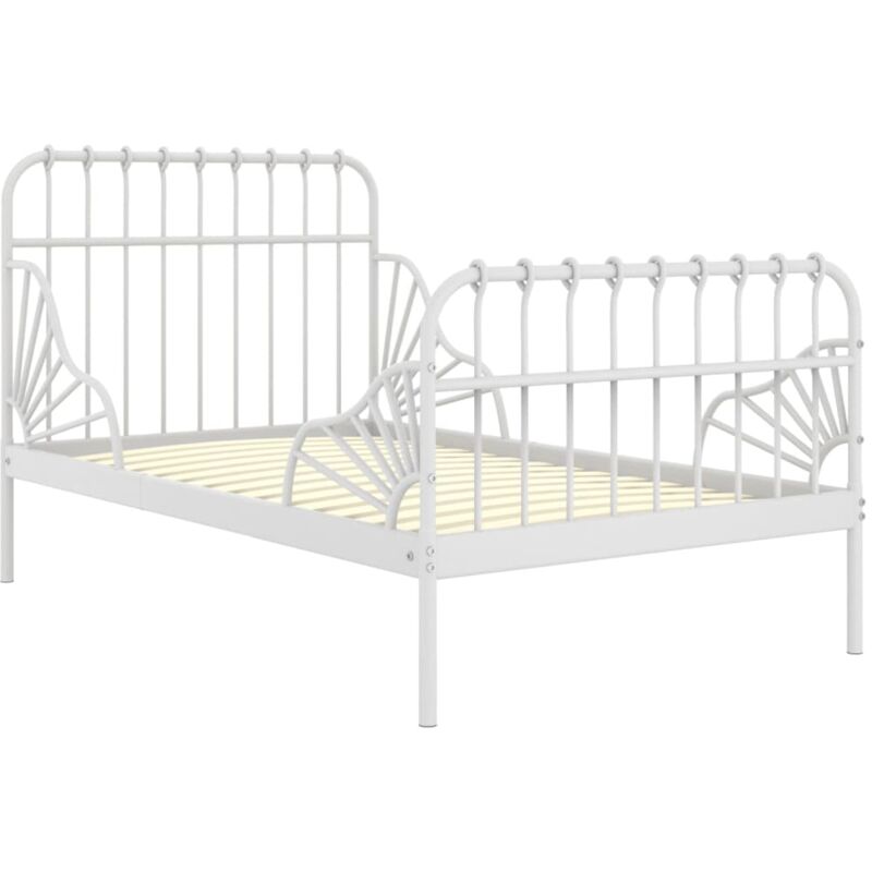 

Estructura de cama extensible metal 80x130/200 cm blanca - Blanco - Vidaxl