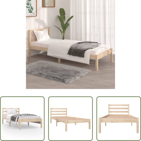 vidaXL Estructura de cama individual sin colchón 75x190 cm
