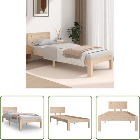 vidaXL Estructura de cama individual sin colchón 75x190 cm