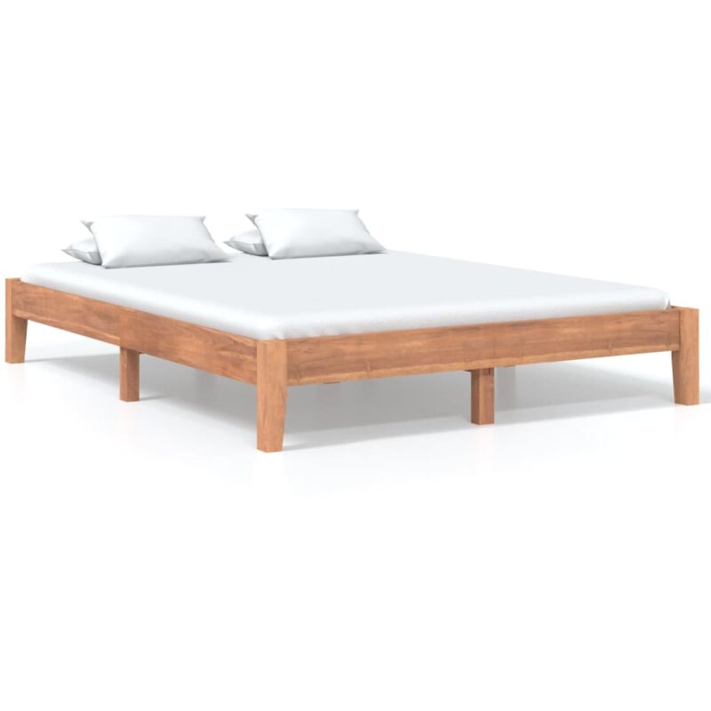 

vidaXL Estructura de cama madera de teca maciza 160x200 cm - Marrón