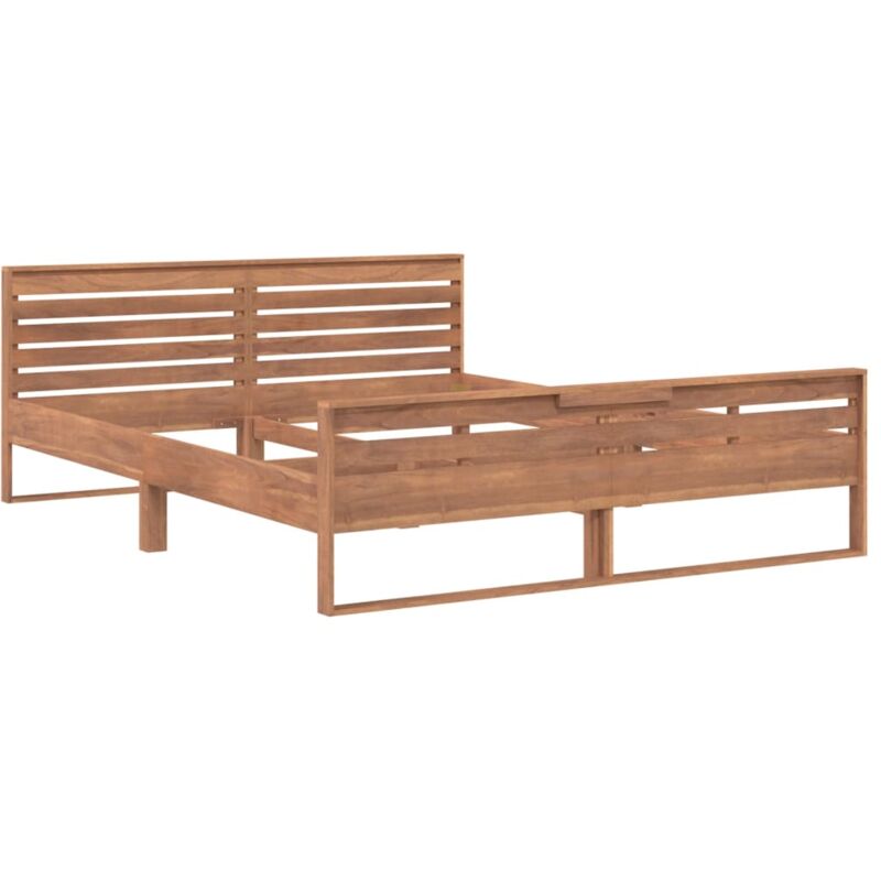 

vidaXL Estructura de cama madera de teca maciza 160x200 cm - Marrón