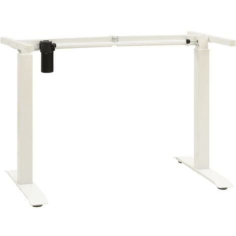 main image of "vidaXL Estructura de escritorio motorizada altura ajustable blanca - Blanco"
