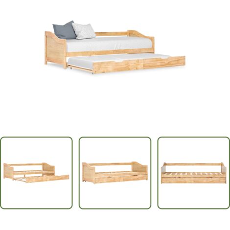 vidaXL Estructura de madera -  Estructura sofá cama extraíble sin colchón madera pino 90x200cm