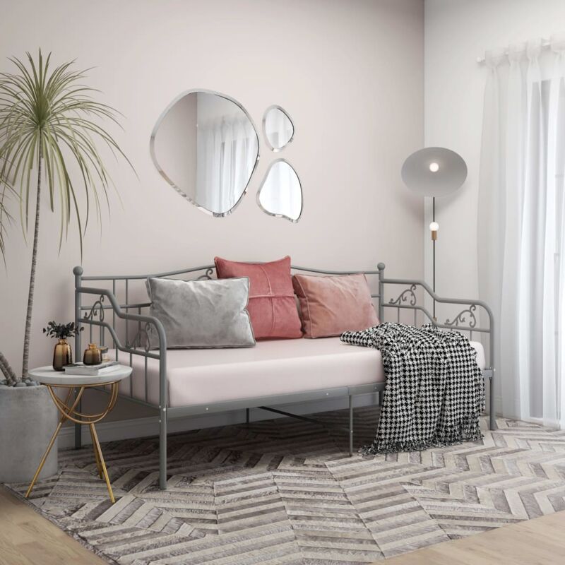 

Estructura de sofá cama de metal gris 90x200 cm - Gris - Vidaxl