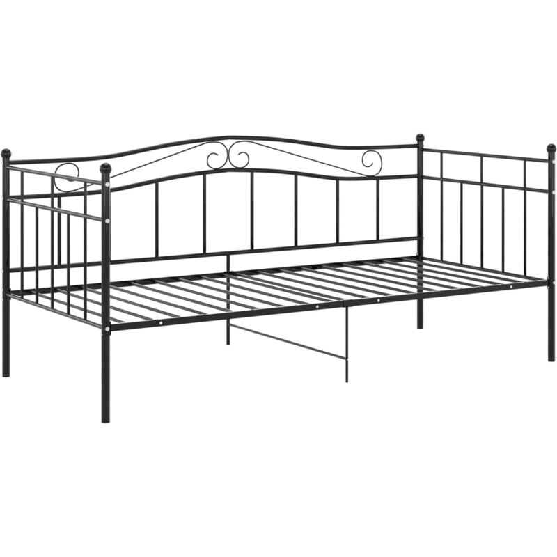 

Estructura de sofá cama de metal 90x200 cm negro - Negro - Vidaxl
