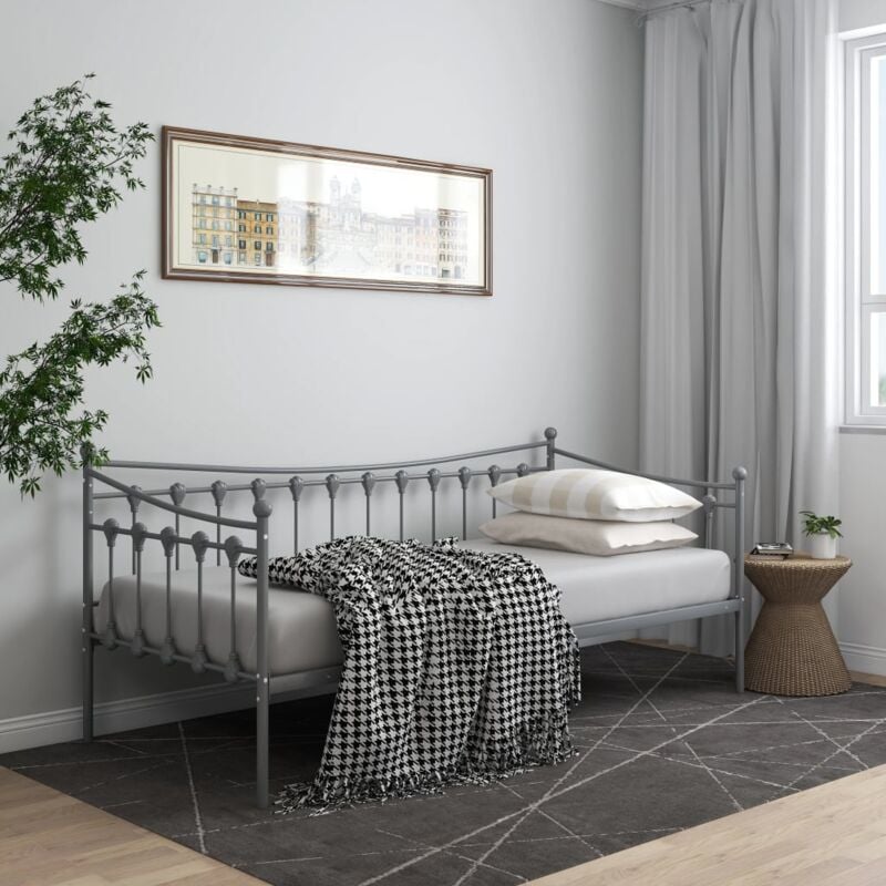 

Estructura de sofá cama de metal 90x200 cm gris - Gris - Vidaxl