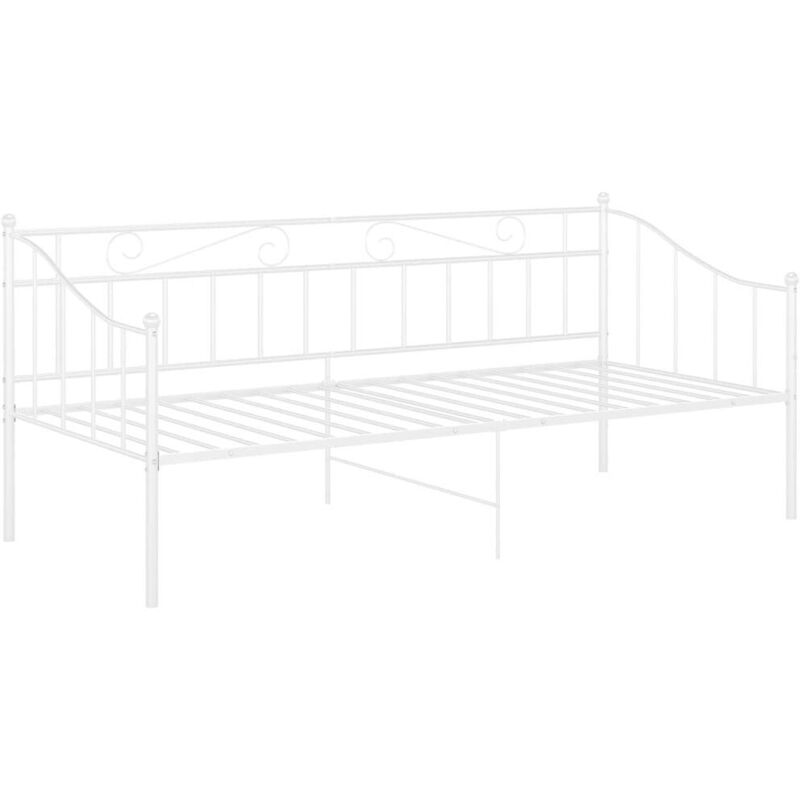 

Estructura de sofá cama de 90x200 cm metal blanco - Blanco - Vidaxl