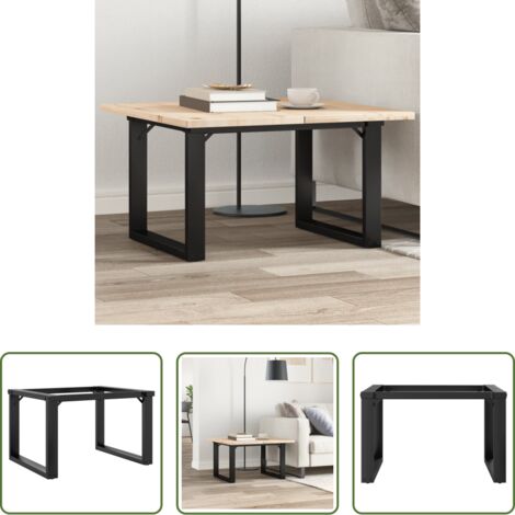 vidaXL Estructura en forma de O -  Patas de mesa de centro estructura O acero 50x40x38 cm