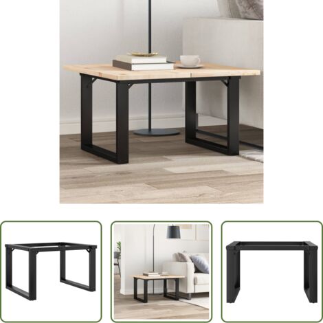 vidaXL Estructura en forma de O -  Patas de mesa de centro estructura O acero 60x50x38 cm