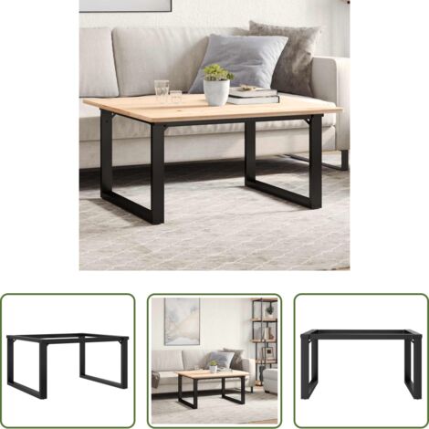 vidaXL Estructura en forma de O -  Patas de mesa de centro estructura O acero 70x60x43 cm
