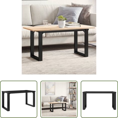 vidaXL Estructura en forma de O -  Patas de mesa de centro estructura O acero 90x30x43 cm
